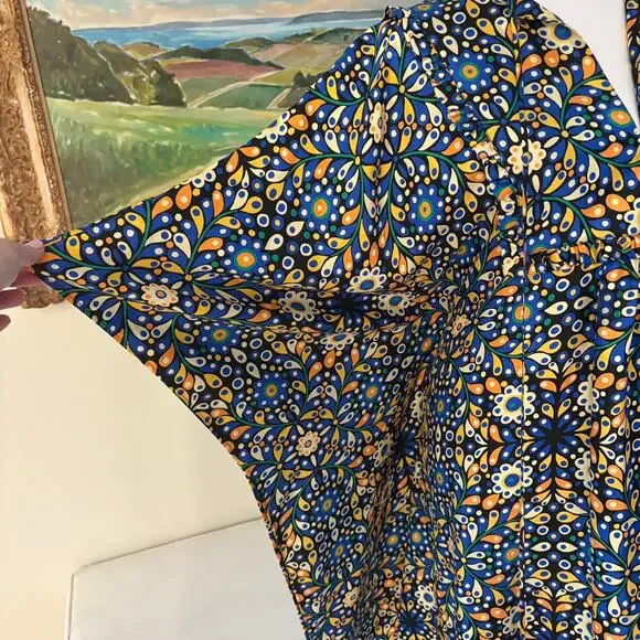 La DoubleJ Silk Kimono Caftan Dress Made In Italy With Mantero Dress - Picture 14 of 15